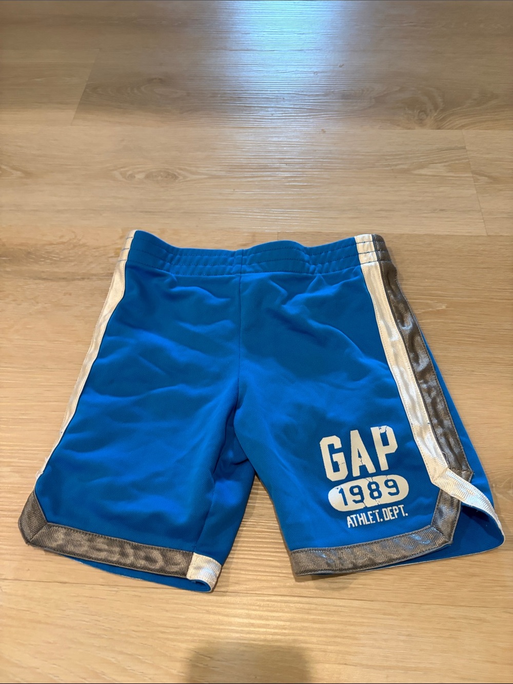GAP Bright Blue Athletic Shorts with White Trim